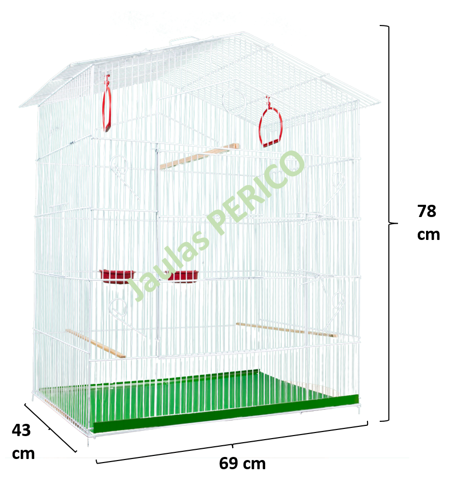 Jaula CASITA JUMBO para pajaros, periquitos australianos, aves
